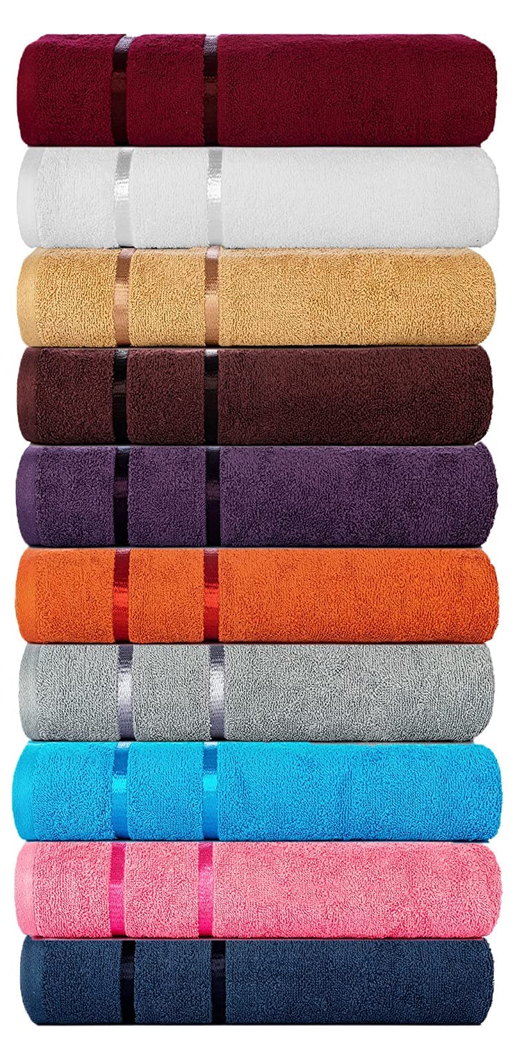 Casa Copenhagen - FM Collection Egyptian Cotton Eternal 10 Pcs Face Towel (30 X 30 cm) Colour : - Carbernet ,Bright White,Beige,toffee, Plum Purple, Orange,Mirage Grey,Hawain Ocean, Flamingo Pink,Estate Blue