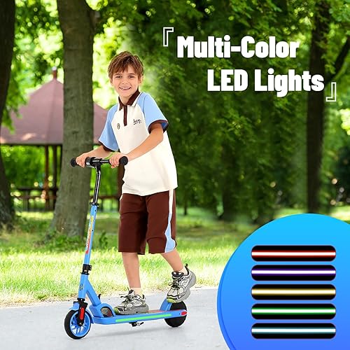 Miniatura 2 de Caroma Electric Scooter for Kids Ages 6-14, 250W180W150W Motor & 15 Mph, 85 Mins Ride Time, Adjustable Height & Speed, LED Display, Kids Electric