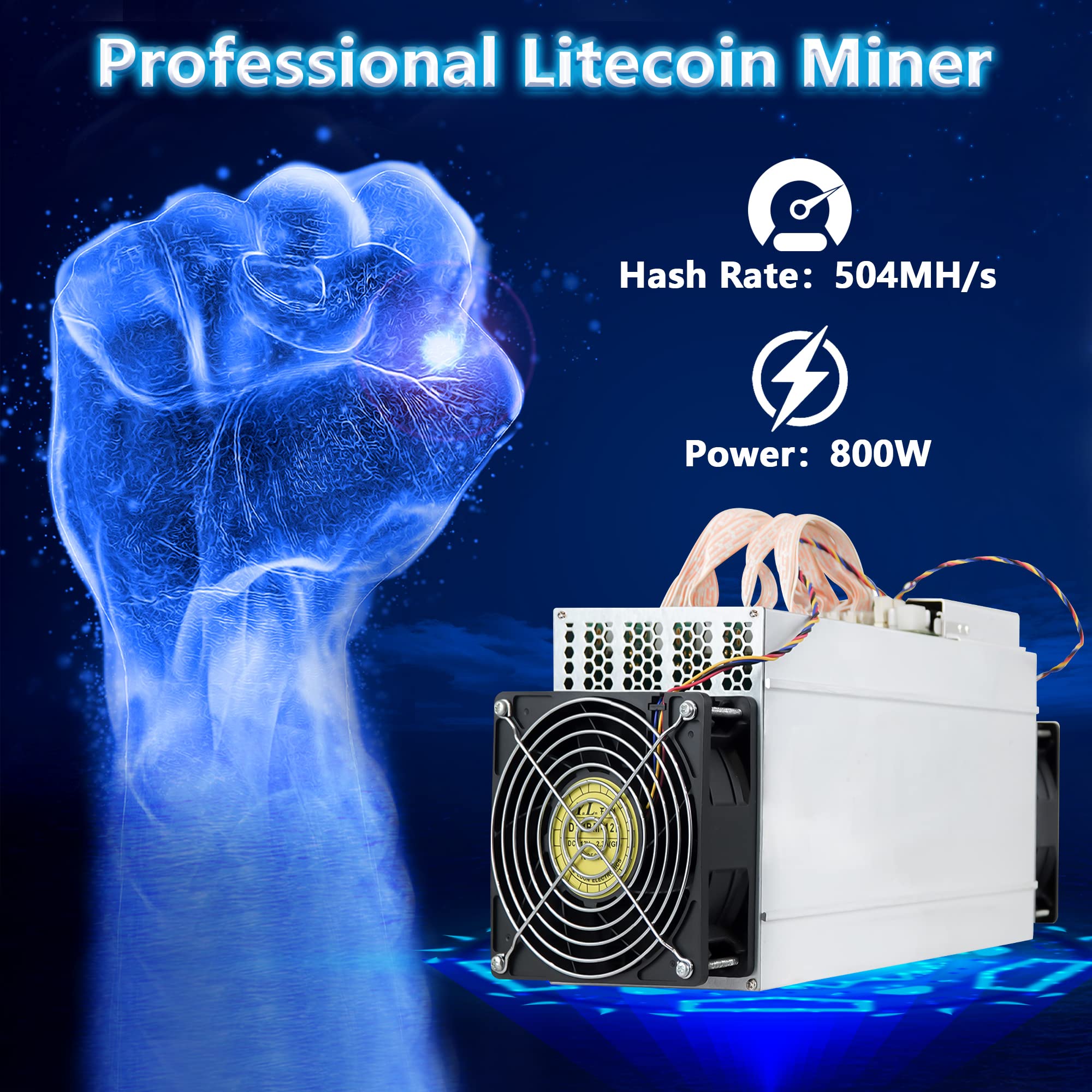 Antminer L3+ 504MH/S Litecoin Miner, Professional ASIC Litecoin Dogecoin  Mining Machine, Scrypt Algorithm LTC Miner & Dogecoin Miner: Buy Online at  Best Price in UAE - Amazon.ae