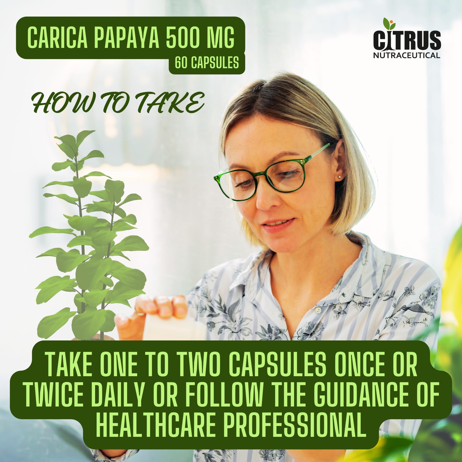 CITRUS NUTRACEUTICAL Carica Papaya Leaf Extract 500mg 4