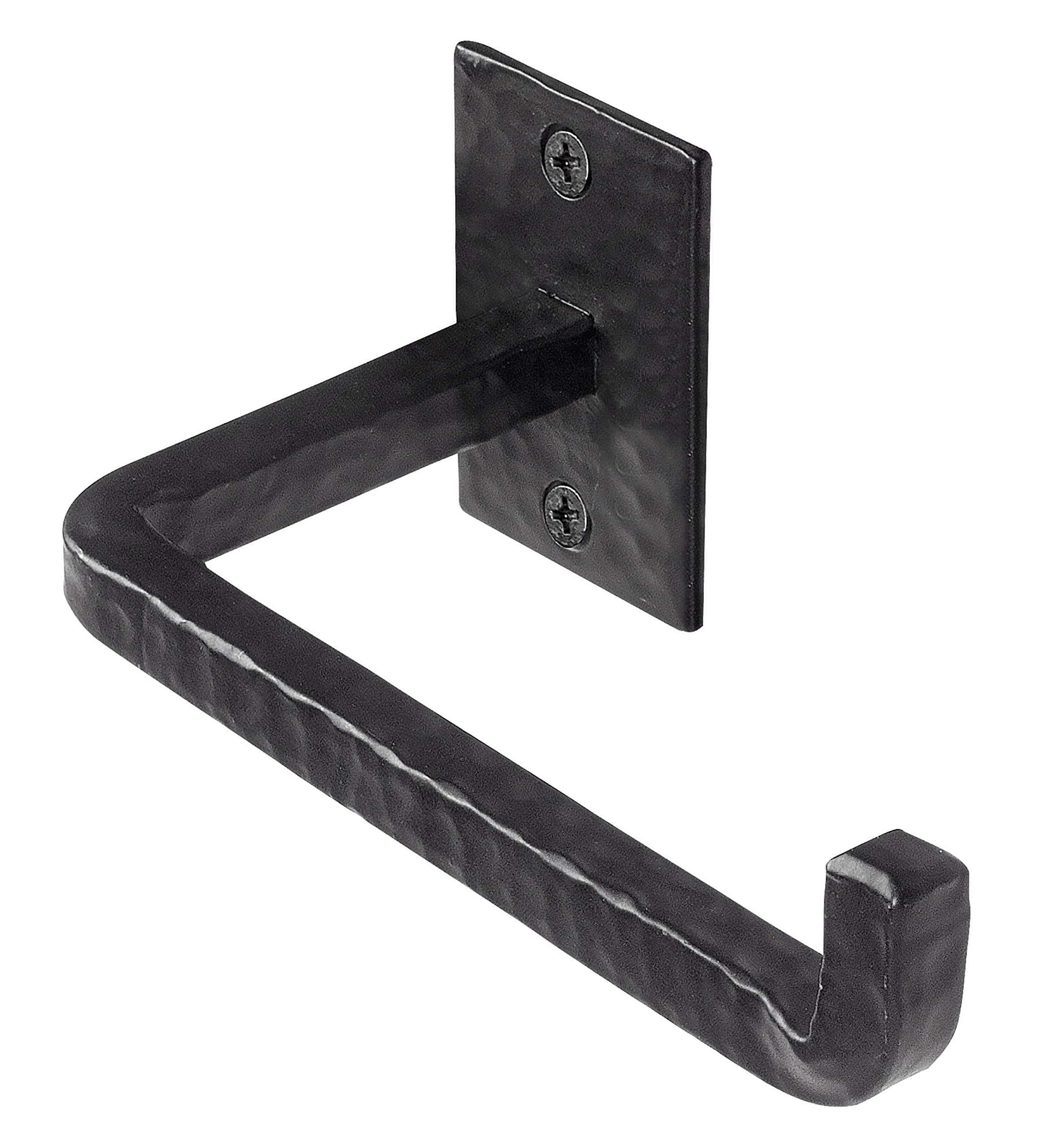 Black Wrought Iron Toilet Paper Holder - Wall Mount -1 Black Wrought Iron Toilet Paper Holder - Wall Mount -1