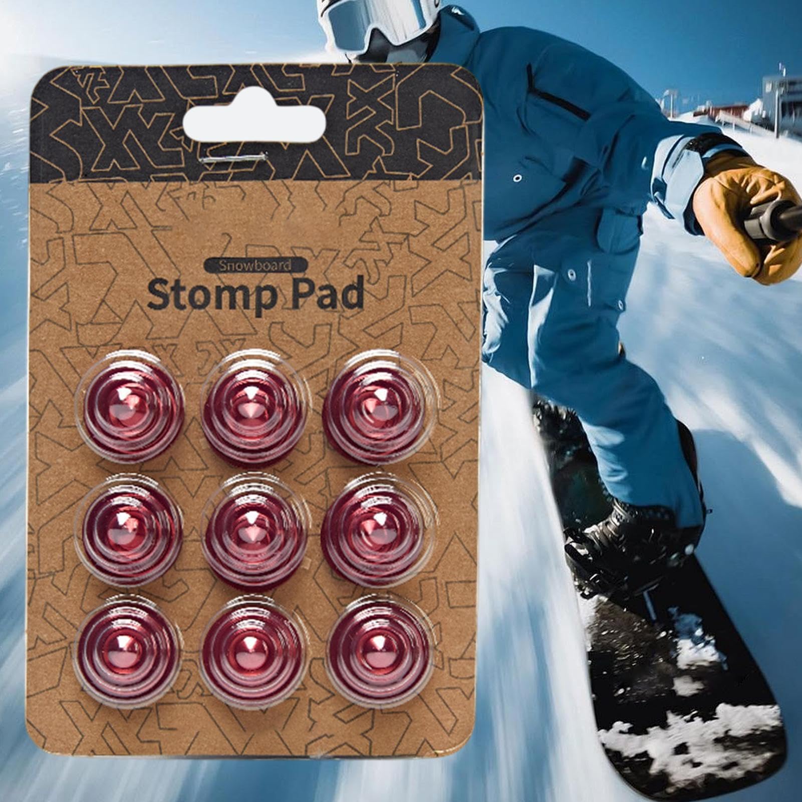 Snowboard Grip Pad – Tappetino antiscivolo per snowboard, adesivo antiscivolo | Cuscinetto di trazione resistente alle intemperie, tappetino di trazione in lega di zinco Cornboard fornisce una presa