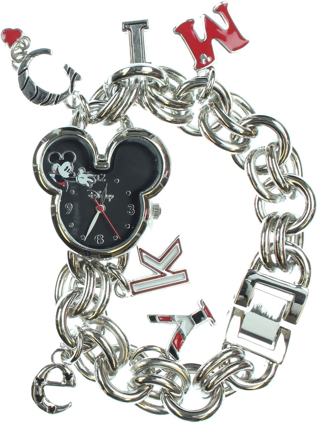 Orologio da polso da donna con quadrante a forma di Topolino a forma di Topolino (tono argento) Orologio da polso da donna con quadrante a forma di Topolino a forma di Topolino (tono argento)