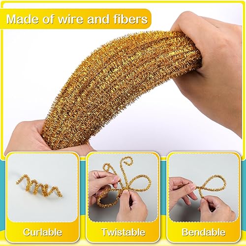 Miniatura 10 de Juego de 100 limpiadores de tuberías de chenilla, juego de limpiapipas con purpurina plateada para limpiapipas, manualidades, manualidades,