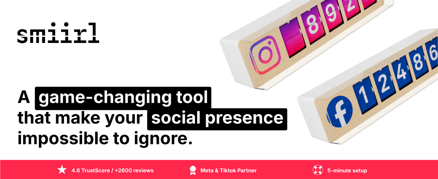 店舗の方にお勧め！！【Smiirl】SNSカウンター（Facebook用） Amazon.com: Smiirl - Instagram Follower Counter - Physical