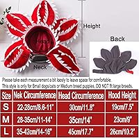 Vista 4 de Pet Demon Hat Costume Scary Halloween Dog Headband Demogorgon Costume Headgear Props Cosplay Outfits Cute Clothes for Small Medium Dogs Puppy Cat