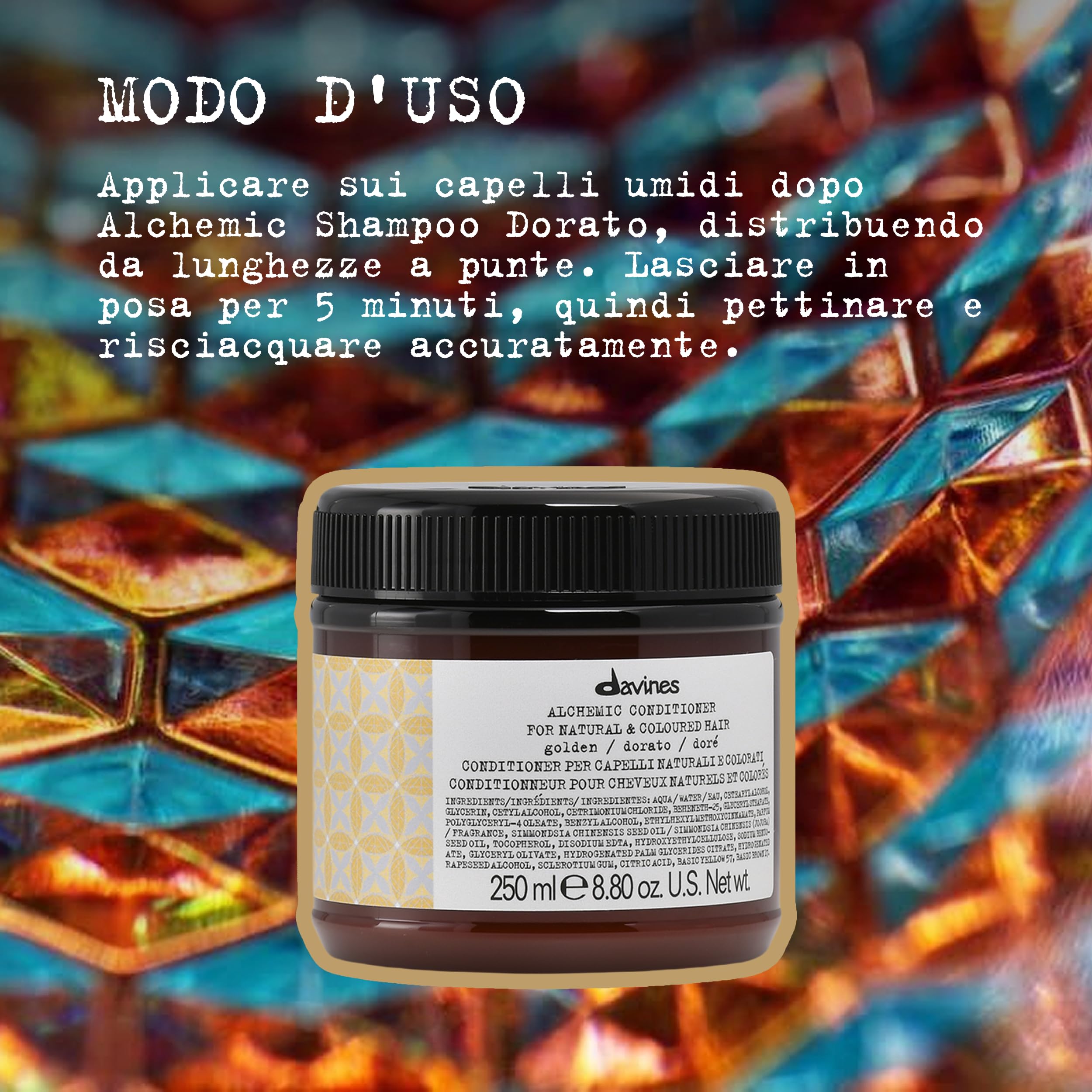 Davines ALCHEMIC Conditioner Golden - Crema condizionante colorata - 250 ml