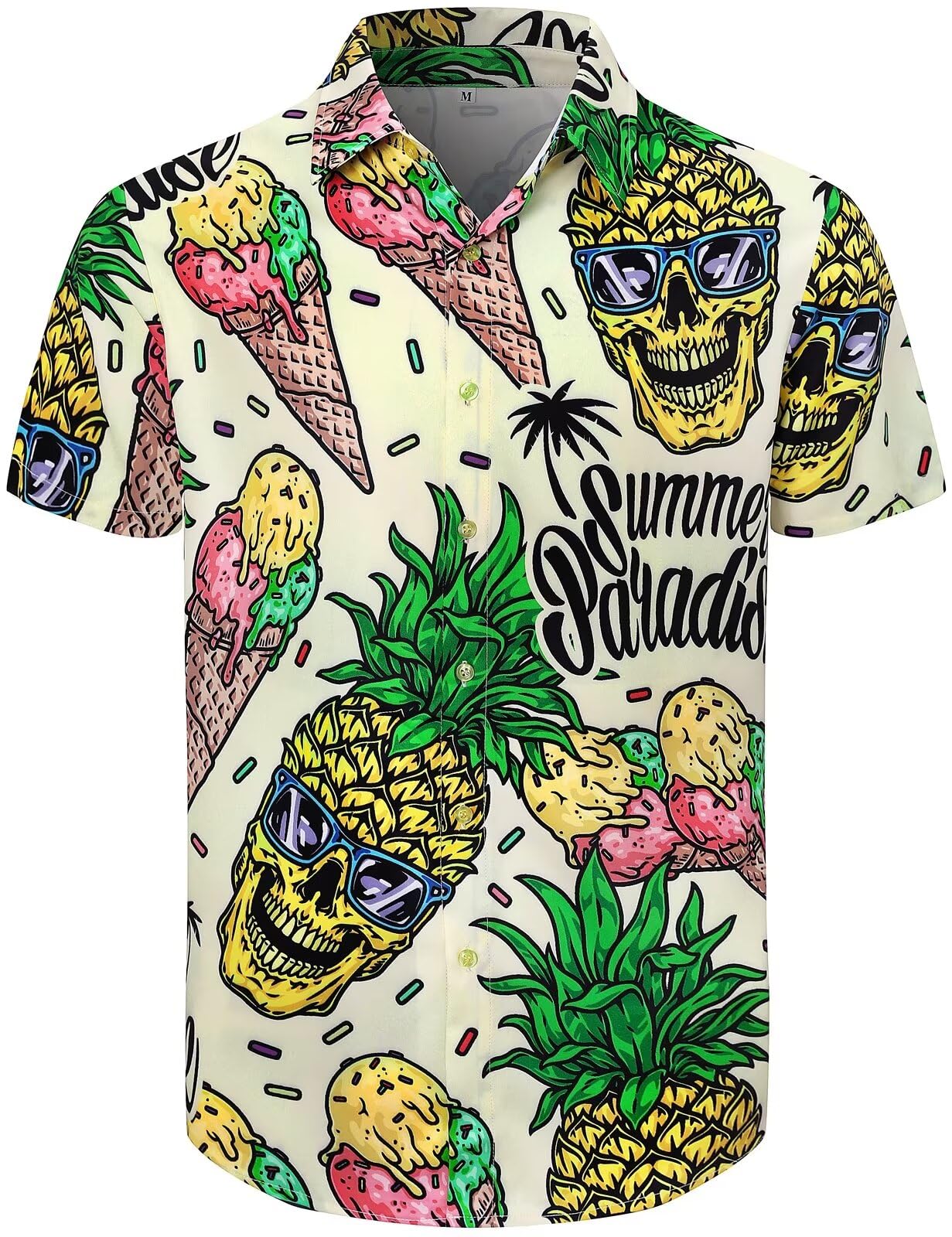 Men's Hawaiian Shirt Button Down Summer Short Sleeve Shirt