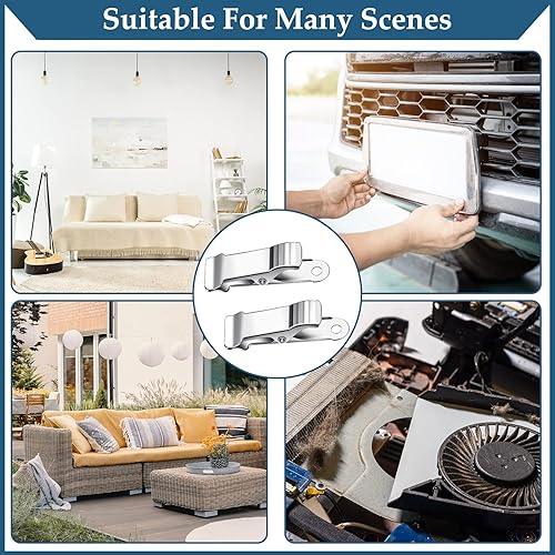 Miniatura 5 de 20 mini abrazaderas de metal, pinzas de cocodrilo de cocodrilo de 12 pulgada de ancho para el trabajo, mandíbula lisa, capacidad de 516 pulgadas