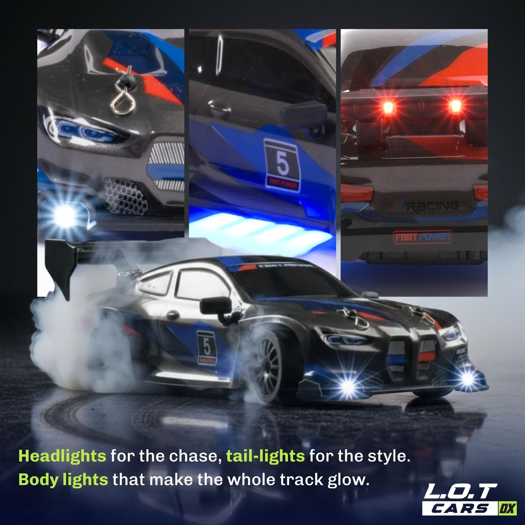 L.O.T Toys Ghost RC Car - 20kmh Drift Car -3