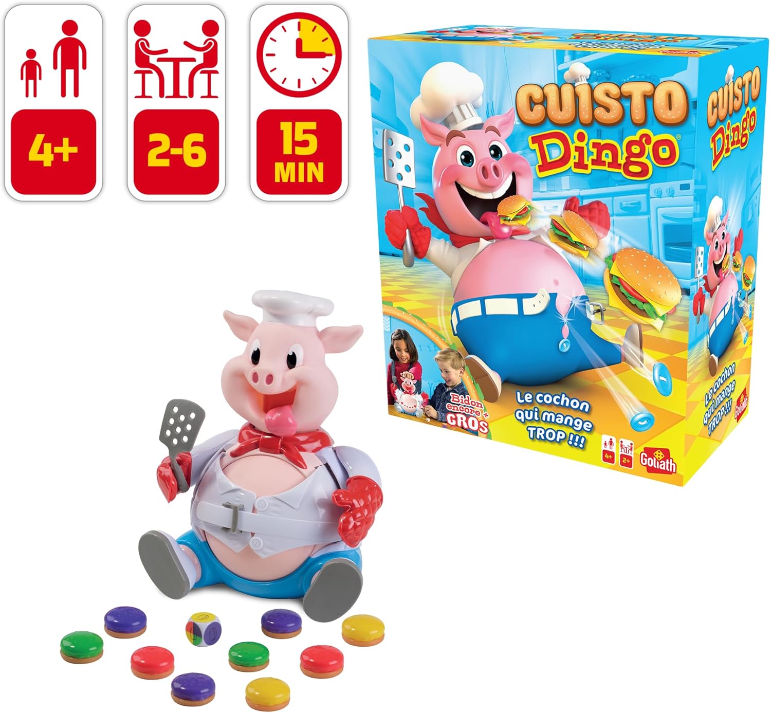 CUISTO DINGO : Jeu de Société Enfants, Nourrissez le Cochon Sans le Faire Exploser ! 4 Ans+ Amusant et Éducatif - Image secondaire