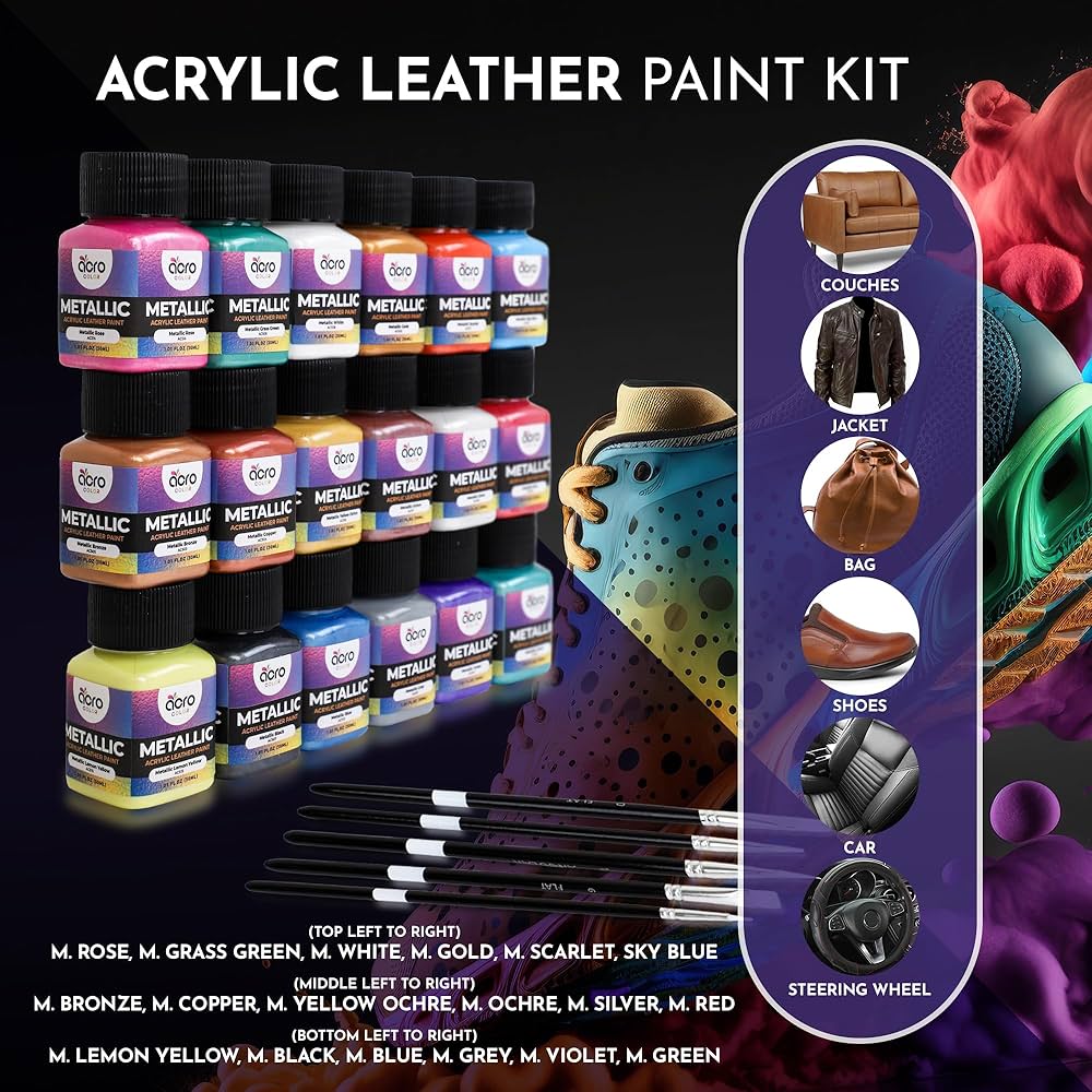 Amazon.com: Acrylic Leather Paint for Shoes - 18 Color