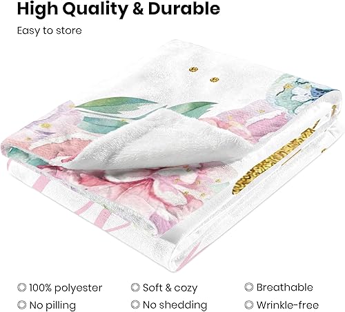 Miniatura 6 de J&SBGFT Manta de bebé niña personalizada, manta de recepción de mariposa, regalo personalizado para recién nacido, 30 x 40 pulgadas, color 18