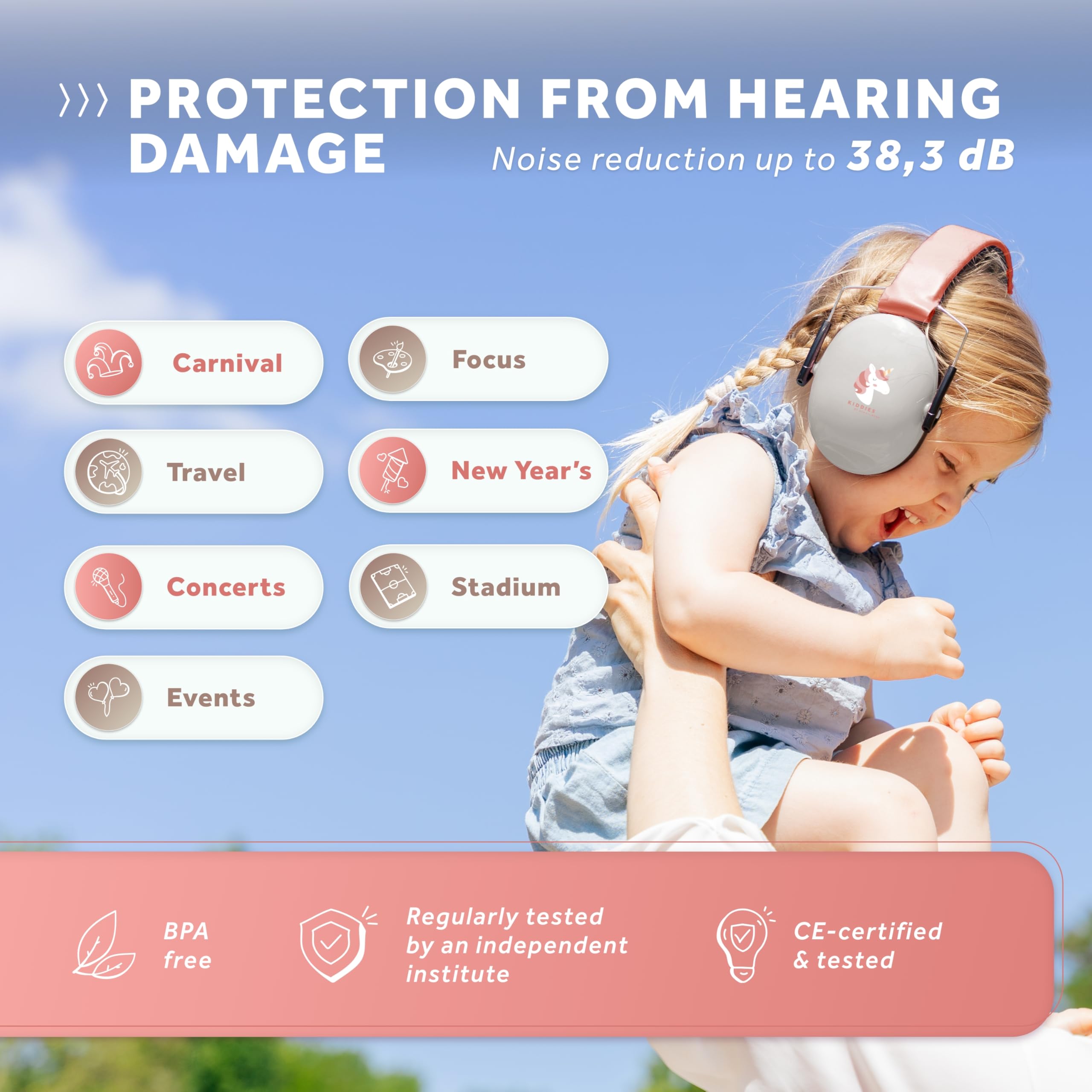 Schallwerk ® Ear defenders Kiddies, Unicorn Dusty - Image 2
