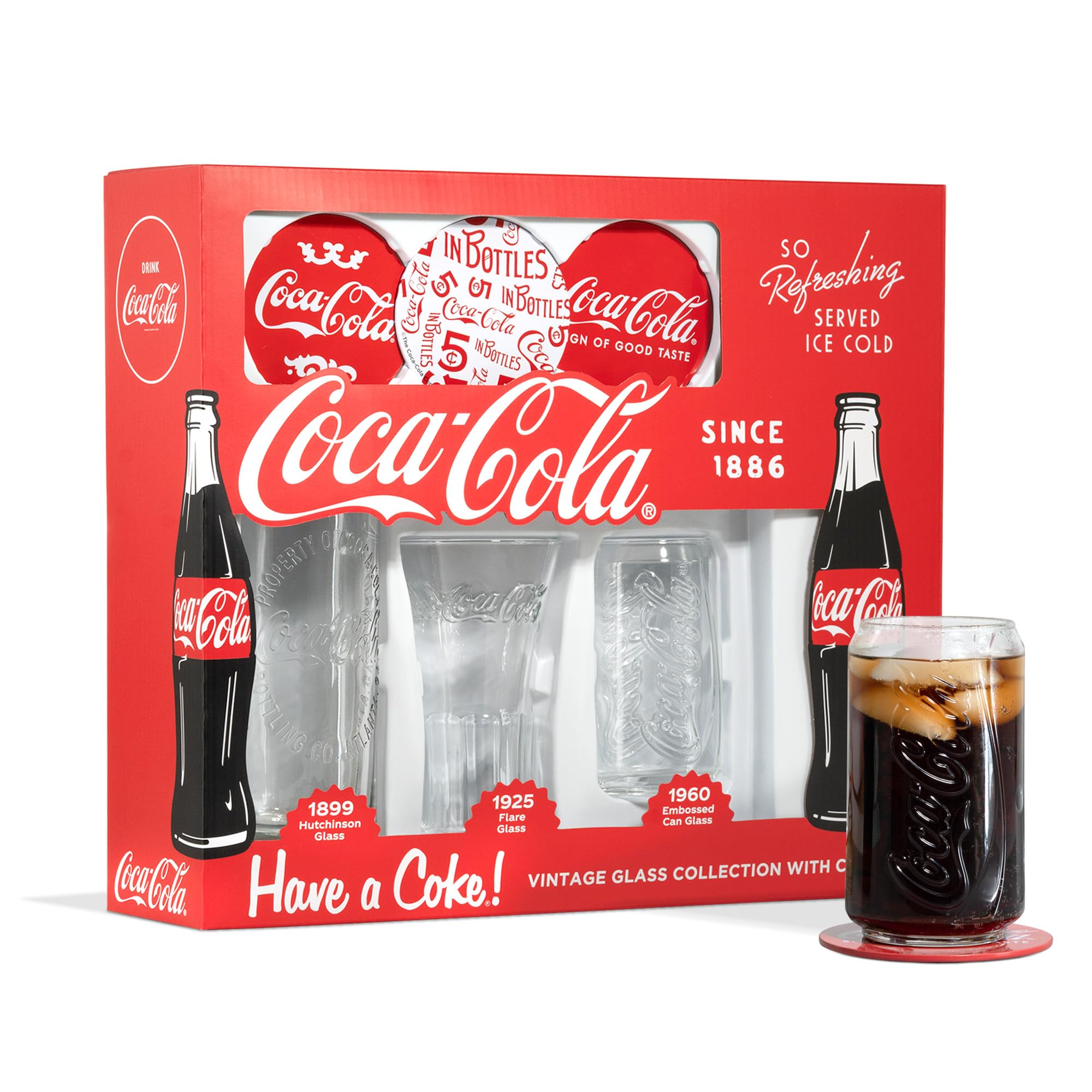 Amazon.com | Coca-Cola Set of 3 Different Vintage Style Coke