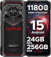 DOOGEE Blade 20 Pro Outdoor Mobile Phone Without Contract Android 15, 24GB RAM/256GB ROM (2TB) 11800mAh Battery, 50MP + 20MP + 8MP, 125dB Speaker Outdoor Smartphone, 6.6 Inch HD + 90Hz, 3 Card Slots