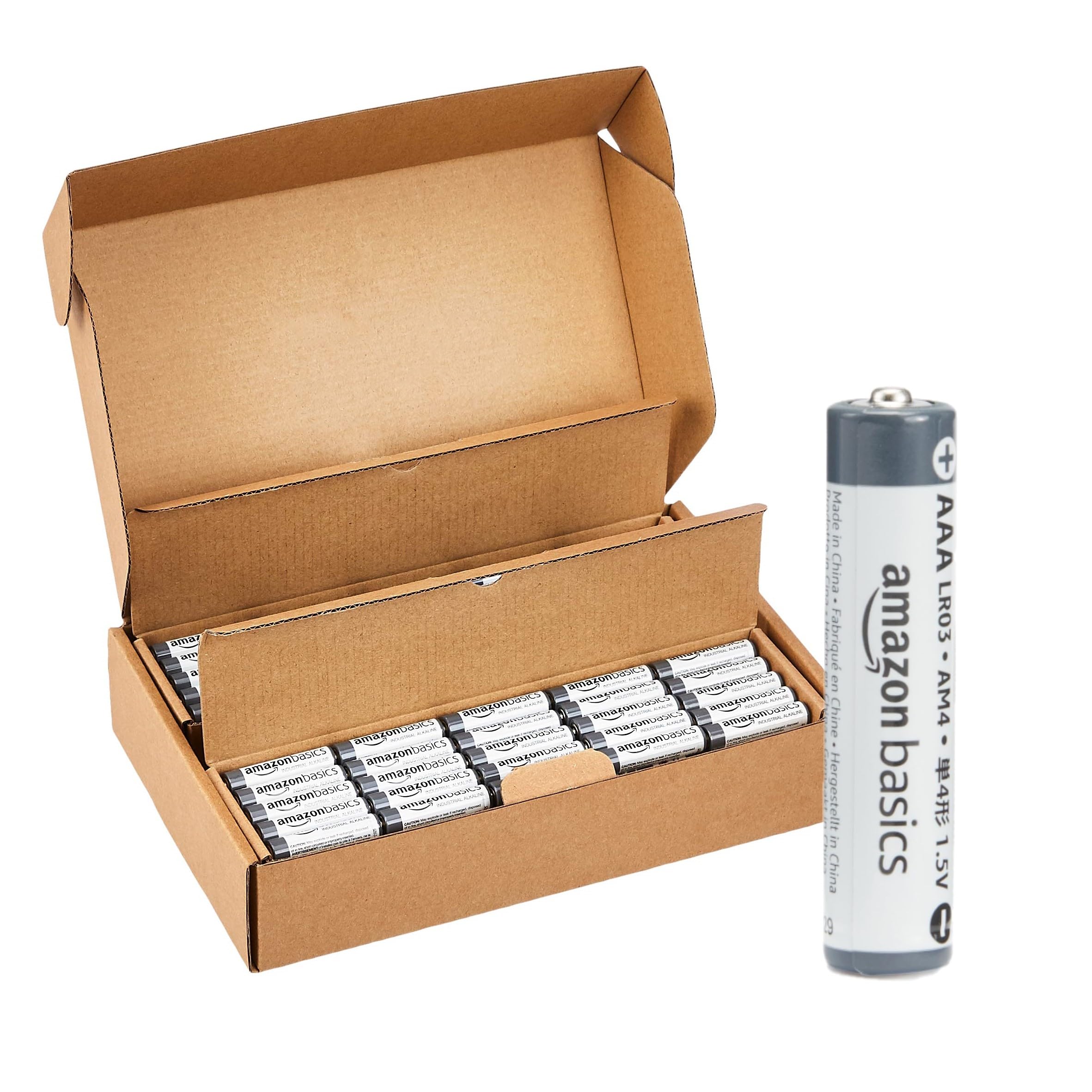 Amazon Basics 200 Pack AAA Industrial Alkaline Batteries 1.5V 5 Year Shelf Life