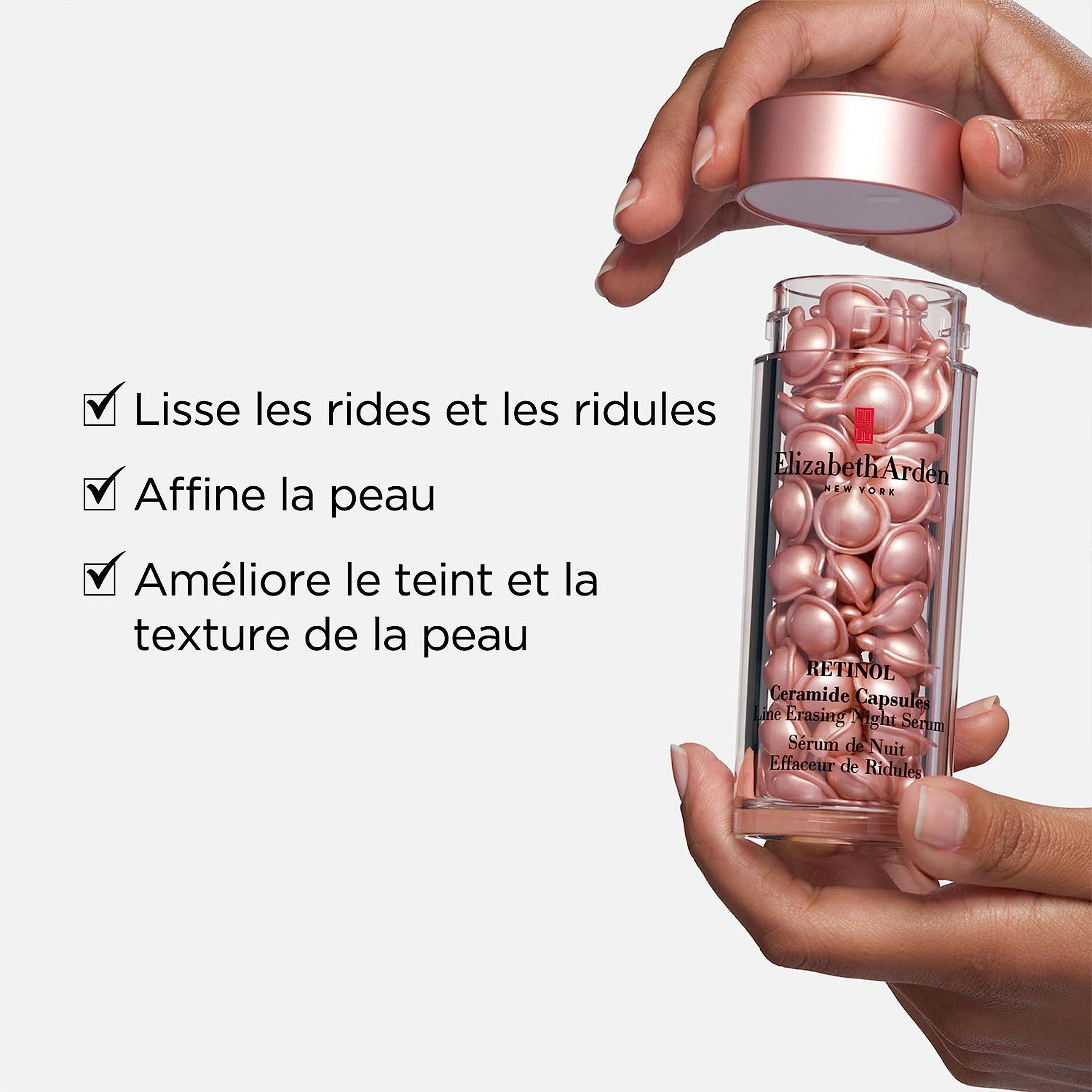 Elizabeth Arden - Retinol Ceramides Capsules - Sérum de nuit pour Femme - Sérum pour le visage - Soin du Visage anti rides et anti âge - Lissant et Affinant - Pur, Puissant et Précis