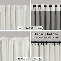 Vista 4 de KOUFALL Cortinas para Ventanas de Cuarto Opacas, Lino Blancas Bloqueador de Luz 84 Largas para Sala Elegantes Oscuras Cortina Sala de Estar Marfil