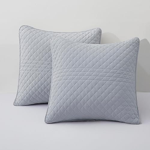 Miniatura 7 de Juego de ropa de cama de tamaño King de gran tamaño, juego de edredón ligero de verano de granja, color blanco, colcha suave moderna con 2 fundas de