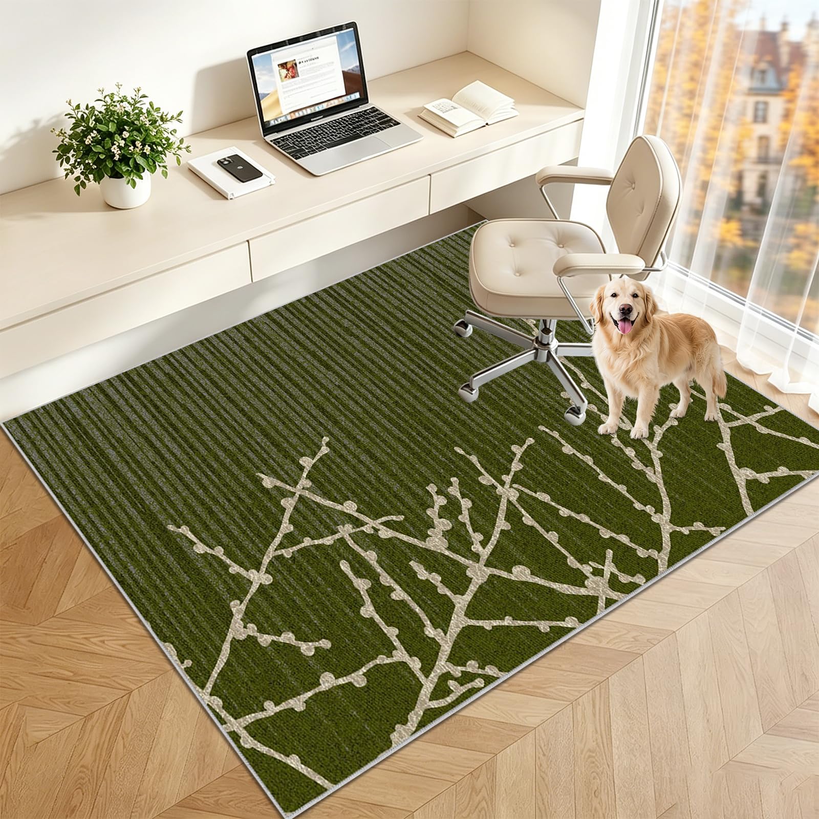 Alfombra Protector Suelo Silla Ruedas Alfombra Silla Ruedas Gaming Alfombra Silla Gaming Protector Suelo Protector Suelo Silla Suelo Duro Alfombrilla Protectora para Suelo Verde 100x130cm
