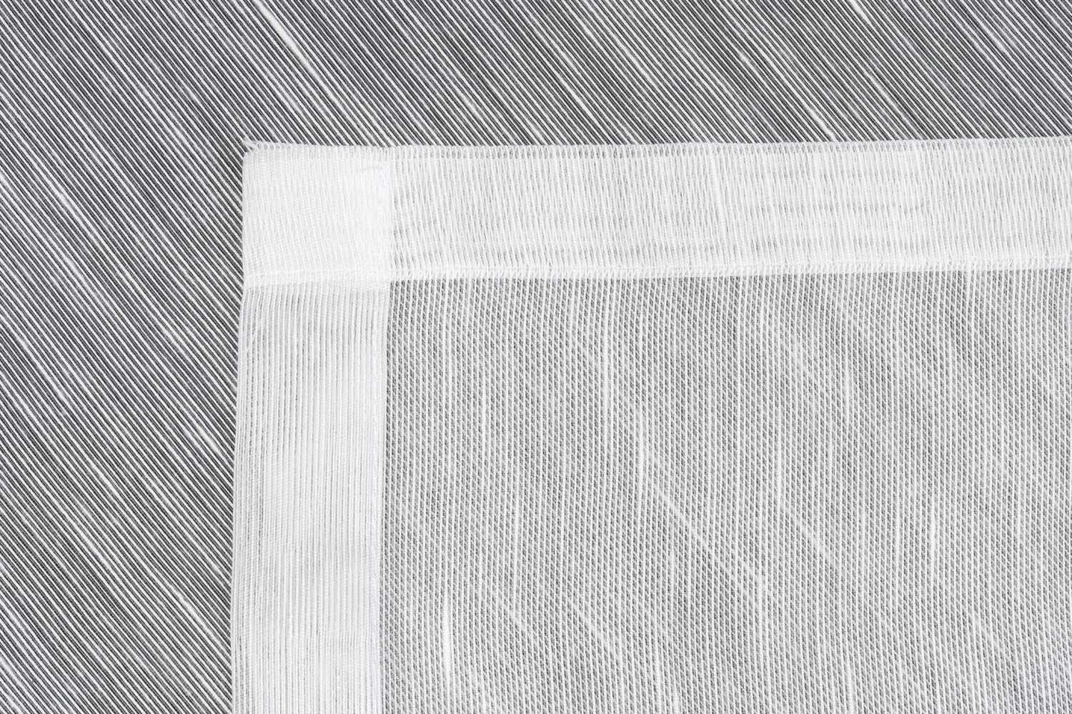 Schlaufenvorhang transparent einfarbig Soft 1er-Set Vorhang Gardine Schlaufenschal aus 100% Polyester inklusive Stangendurchzug und Kräuselband Weiß 135x245 cm