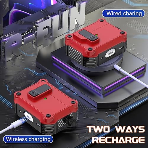 Miniatura 7 de R-fun - Funda de carga compatible con AirPods Pro de primera y segunda generación con USB-C o cable Lightning, protección contra caídas, tapa