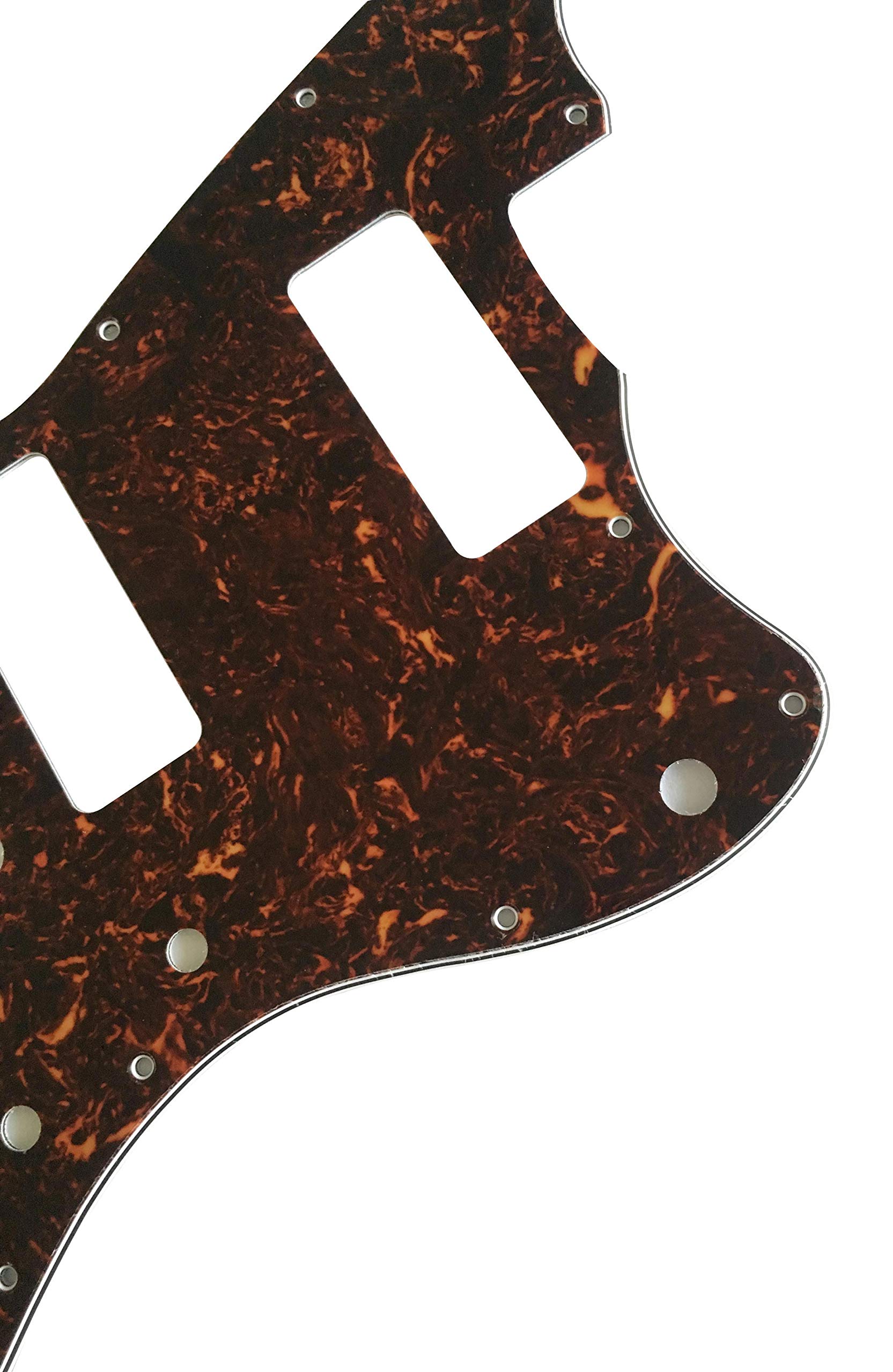 For Fender US Jazzmaster P90 Style No Rhythm Control Guitar Pickguard Scratch Plate (4 Ply Brown Tortoise)