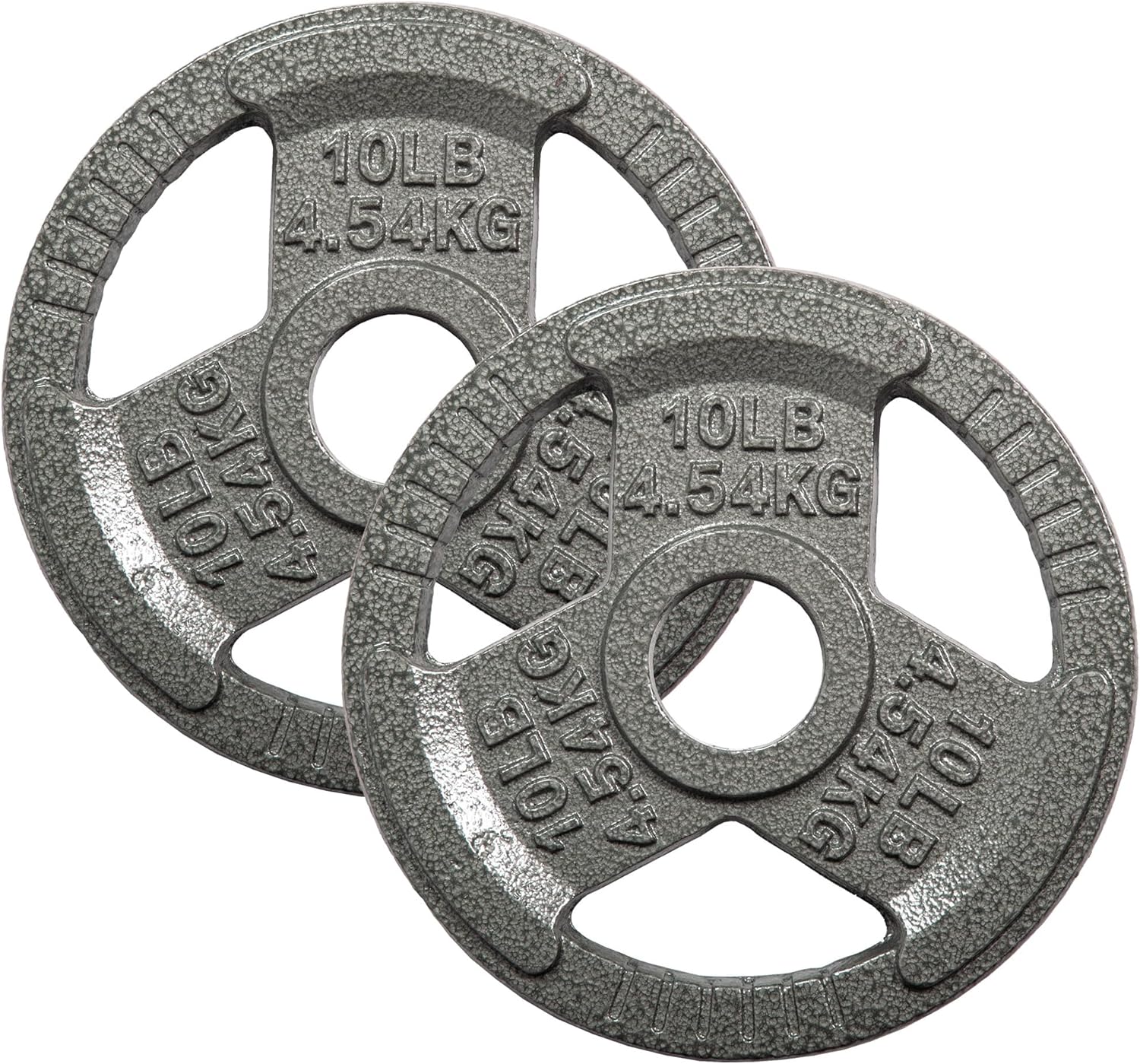 Fitvids Cast Iron 2-Inch Olympic Weight Plate for Strength Training & Weightlifting, Multiple Weights Available
