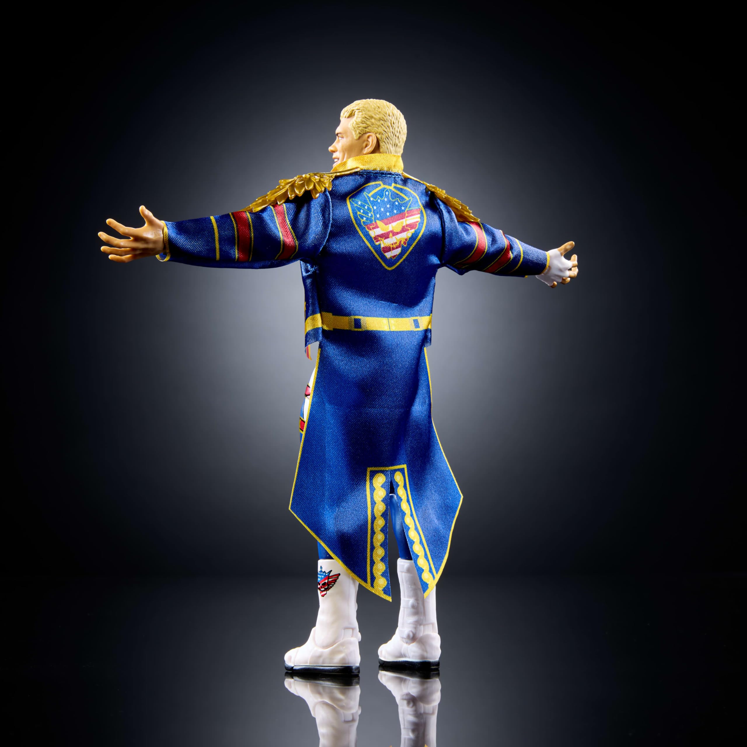 Mattel WWE Ultimate Edition Cody Rhodes Actionfigur und Zubehör | SummerSlam Cody Rhodes 15-cm-Sammelfigur im Set mit Zubehör und Wechselköpfen und -händen, JKD33