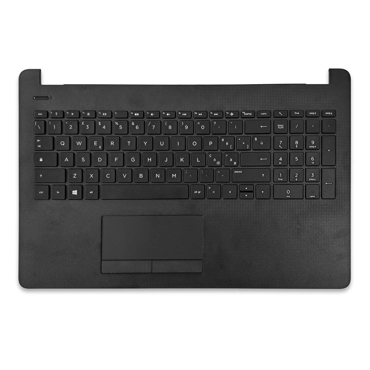 new net - Top Case Palmrest con Tastiera Compatibile con Notebook HP 15-BS136NL (3GA33EA, 3GA33EAR), 15-BS138NL (3QQ88EA, 3QQ88EAR) [Frame Nero - con touchpad - Italiana]