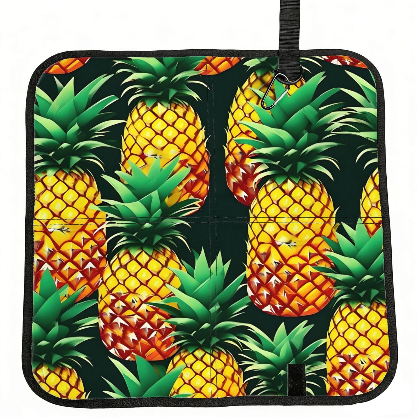 AYYQWE Tropical Fruit Pineapples Print Foldable Seat Cushion Portable Chair Pad Office Commuting Picnic Camping Outdoor