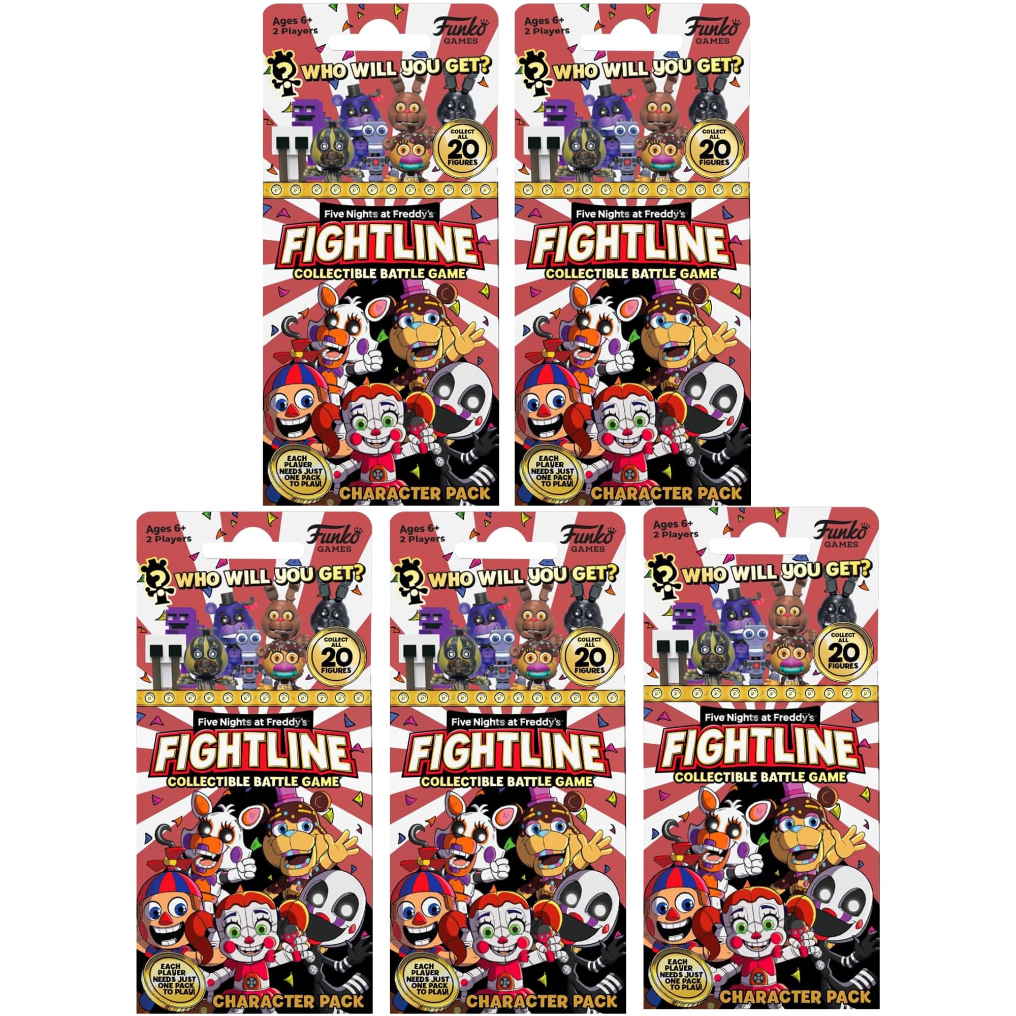 FUNKO GAMES Five Nights at Freddies Fightline - Battle Booster Pack of 5 โ image 1