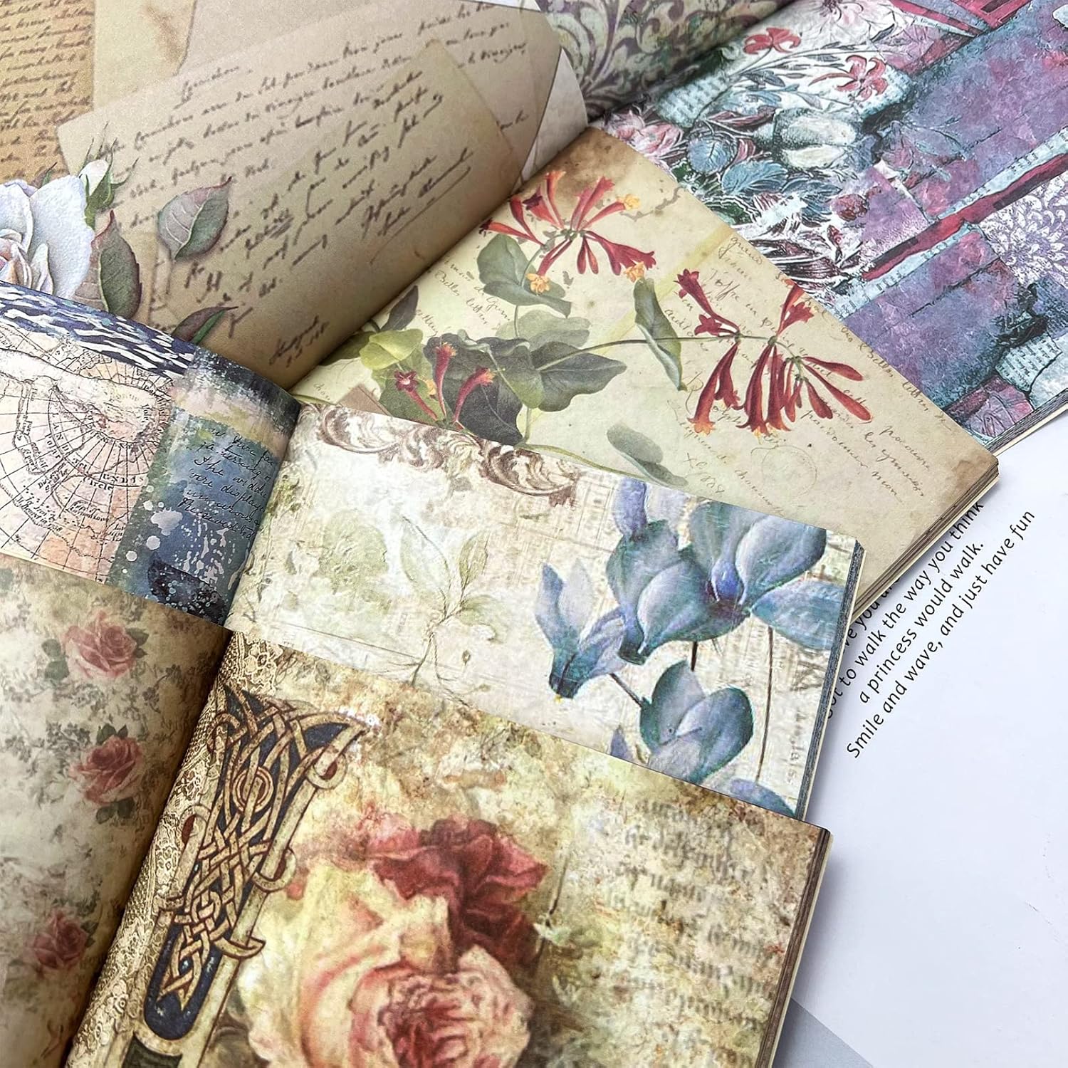 160 PCS Scrapbook Paper Book Vintage Scrapbooking Supplies Journaling Craft Kits Aesthetic Supplies for Journals Junk Supplies Room Decor : Arts, Crafts & Sewing