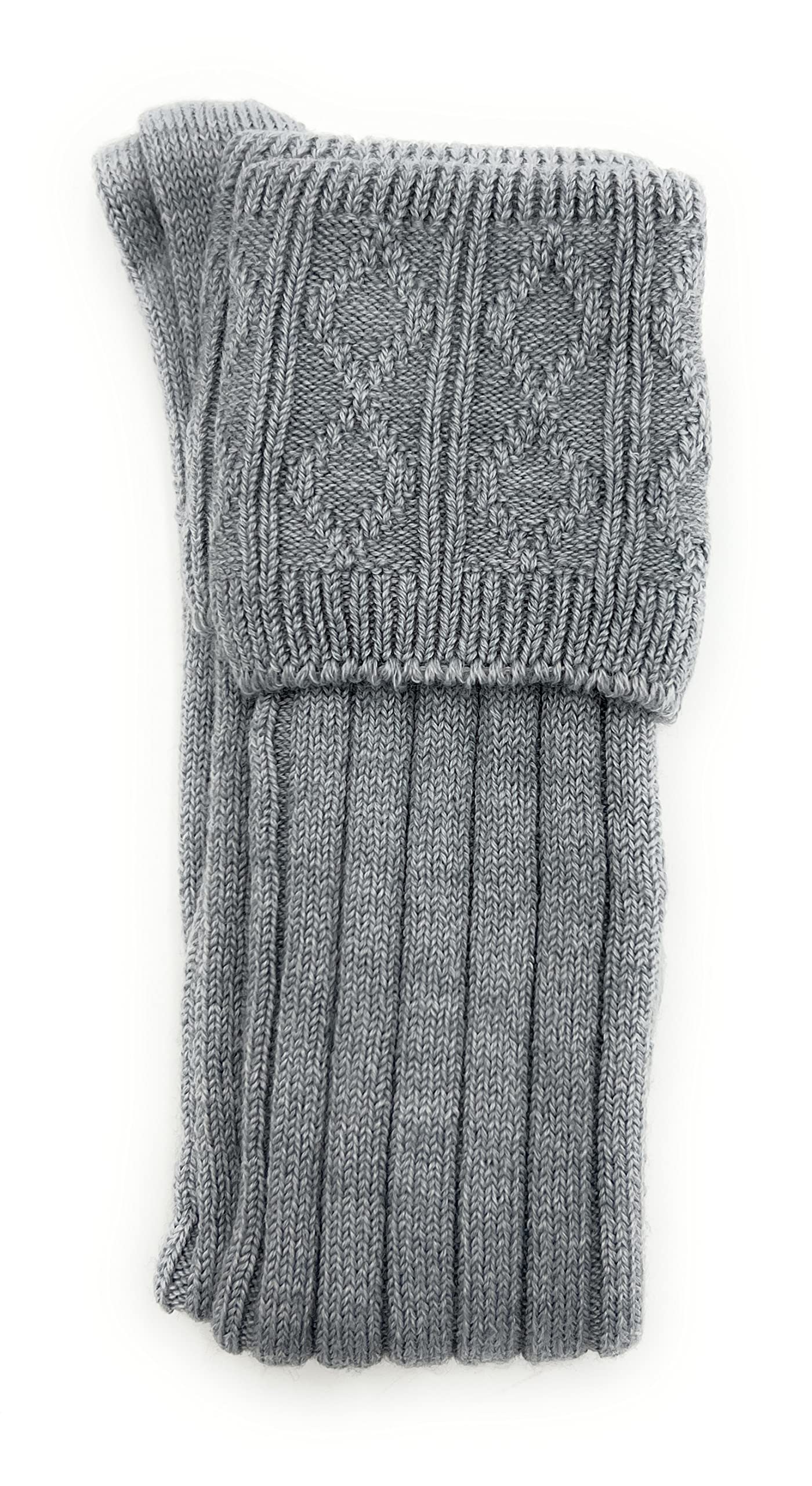 Tartan Tweeds Men's Light Grey Scottish Wool Kilt Hose Socks Hand Made In Scotland (As8, Numeric, Numeric_8, Numeric_10, Regular, Regular, )