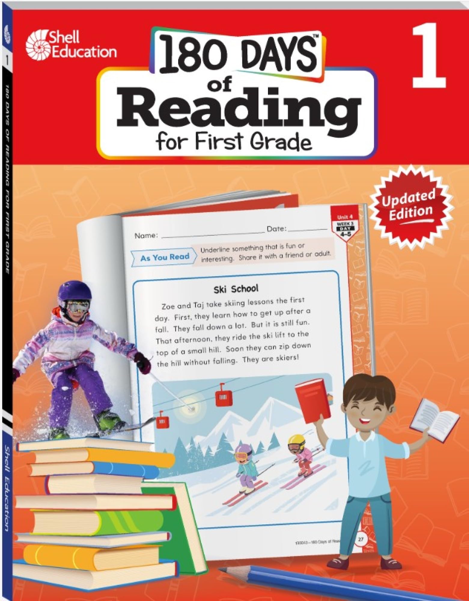 180 Days™: Reading for 1st Grade 2nd Edition Practice Workbook for Classroom and Home, Cool and Fun Practice Created by Teachers (180 Days of Practice)