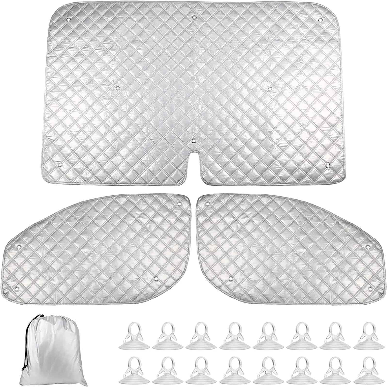 Parasoles Coche para Ford Transit Custom MK8 Juego De Parasoles para Coche, Bloqueador Papel Aluminio con Ventosas, Protección UV, Aislamiento Térmico