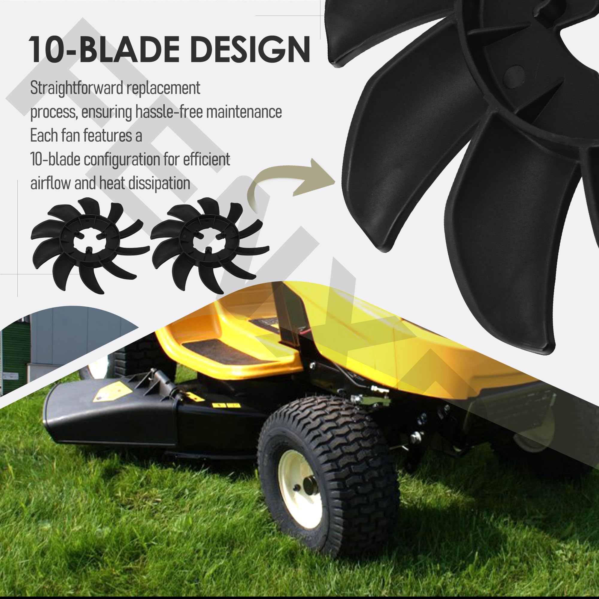 Amazon.com : 55217 Lawn Mower 10 Blade Transmission Fan, 2 Pack