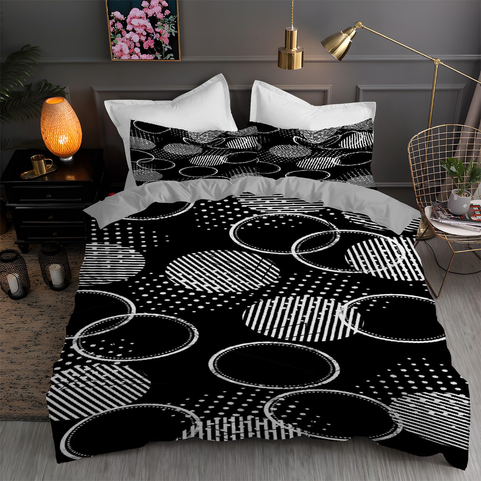 Housse de couette super doux et respirant 200x200 cm avec fermeture éclair cachée