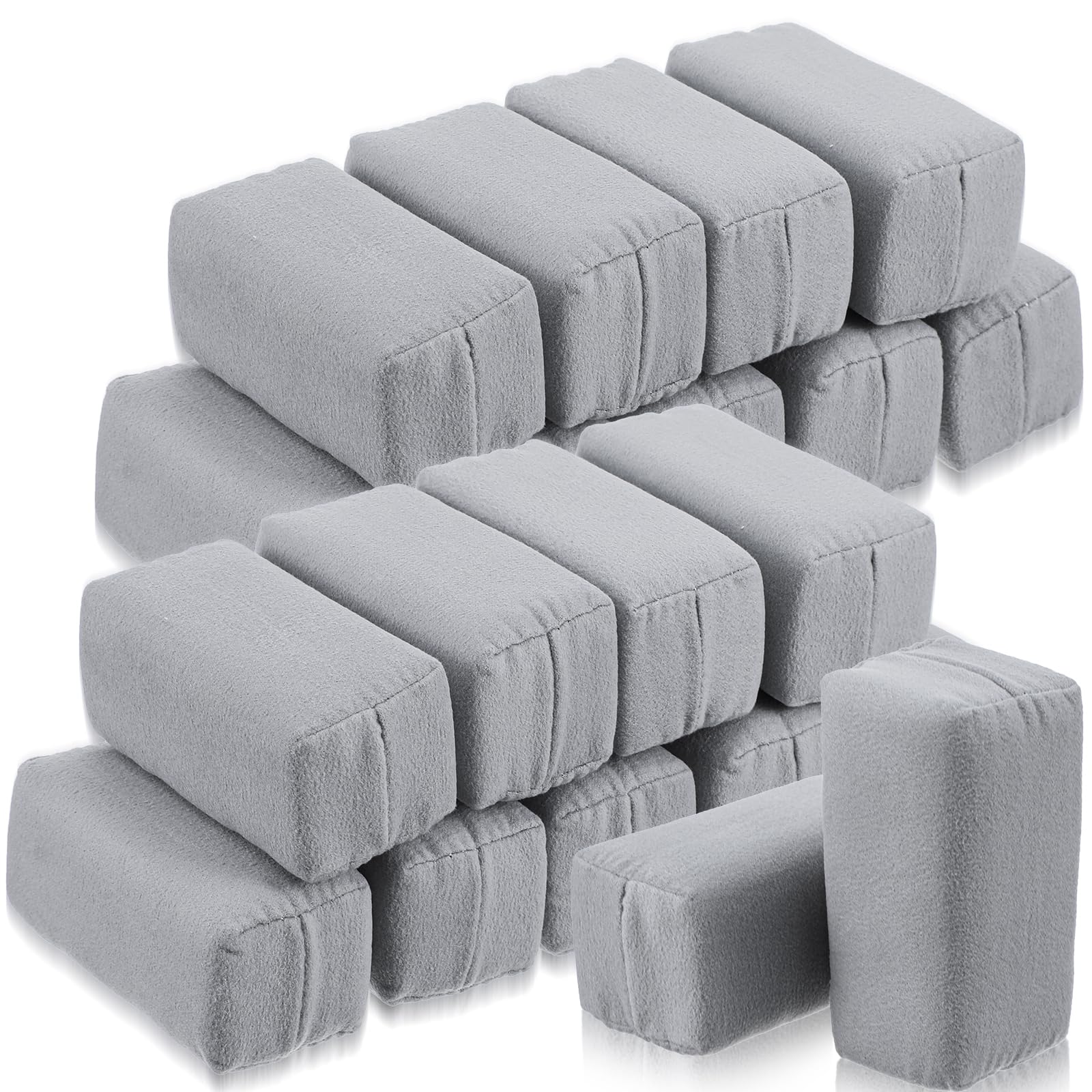 xozeooeu 20 Pack Microfiber Applicator Pads - Suede Car Detailing Sponges for Ceramic Coating, Wax & Graphene Spray - Reusable Coating Applicator Pads for Cars, Metal & Plastic Trim