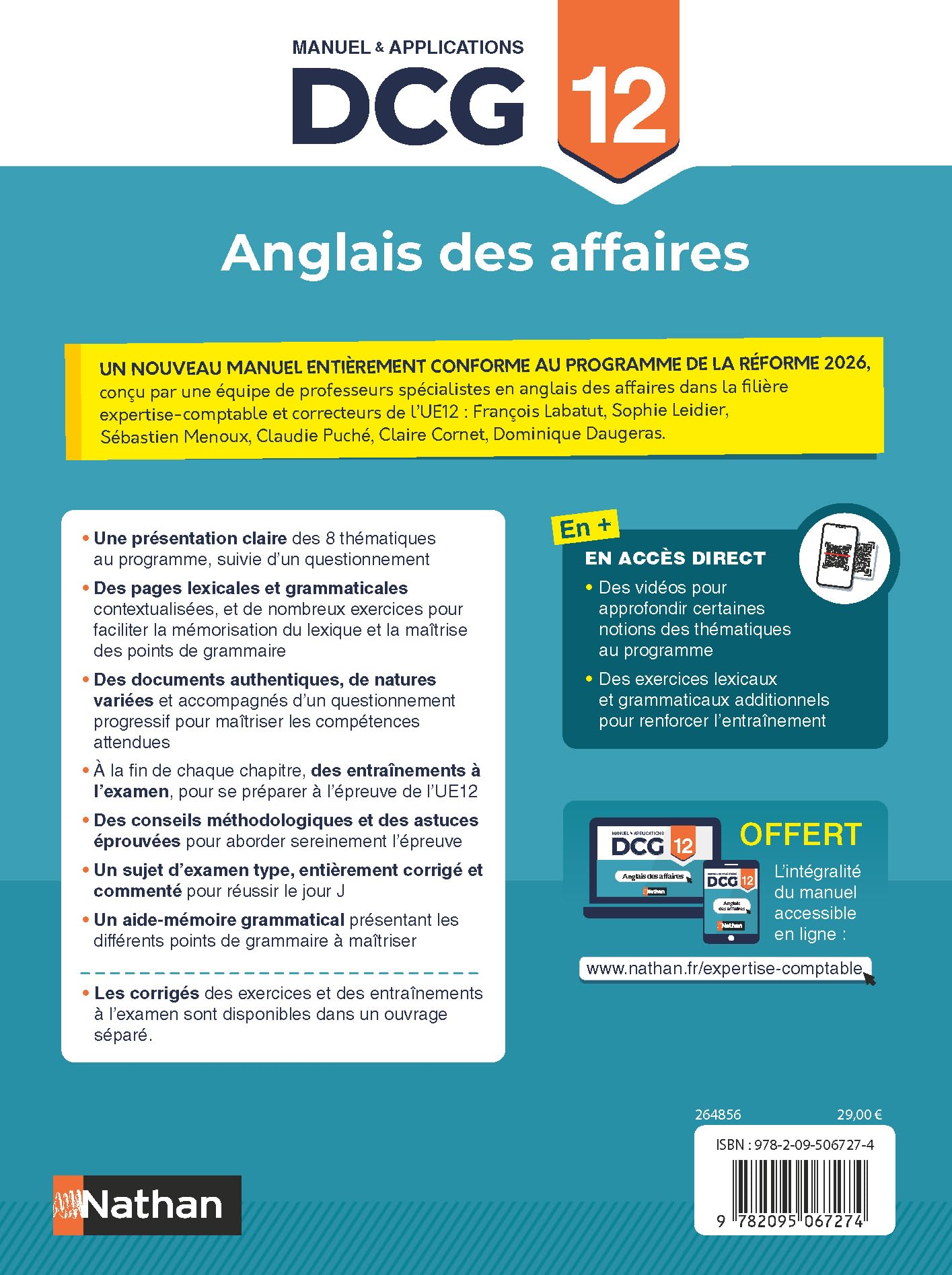 DCG 12 - Anglais des affaires - Manuel & Applications - Nouveau programme 2026