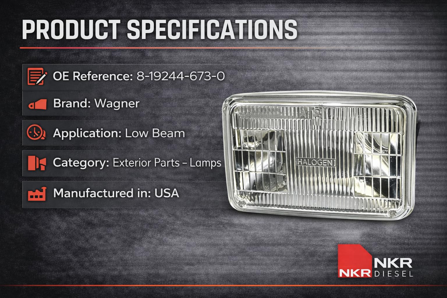 Amazon.com: Low Beam Sealed Headlight Compatible with Isuzu NPR