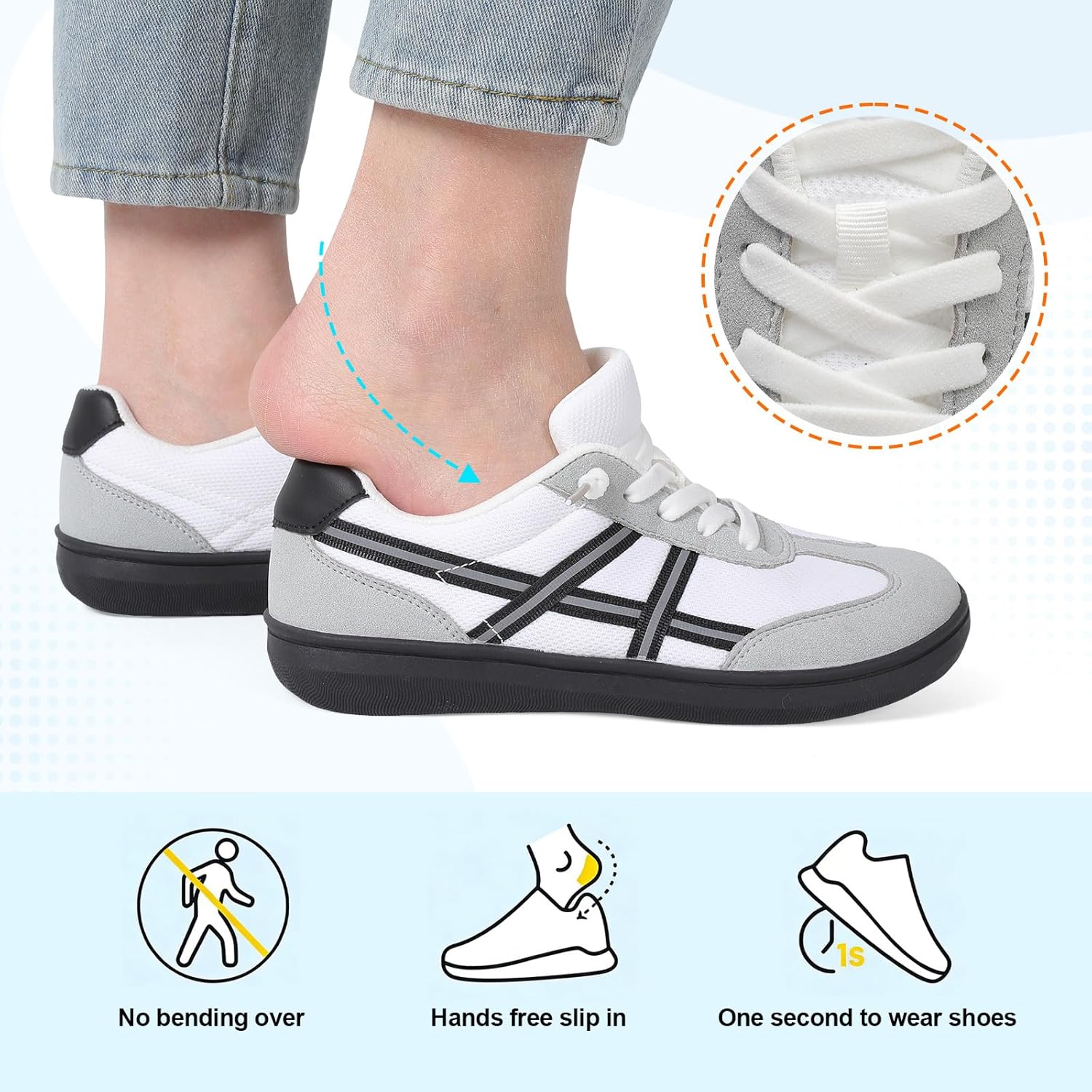 LeIsfIt Women's Barefoot Slip-On Shoes Wide Toe Box Zero Drop Casual Sneakers Non-Slip Breathable Walking Shoes for Tennis Travel & Everyday - Image 4