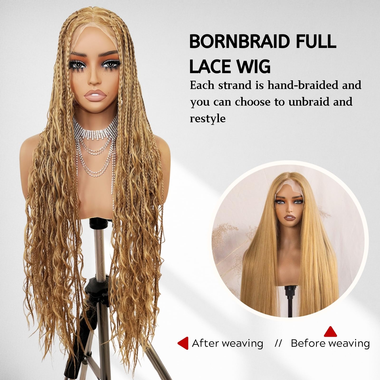 32 inch box braid wig Sef537ceddcf440bc8792ee36d7c07  main image 4