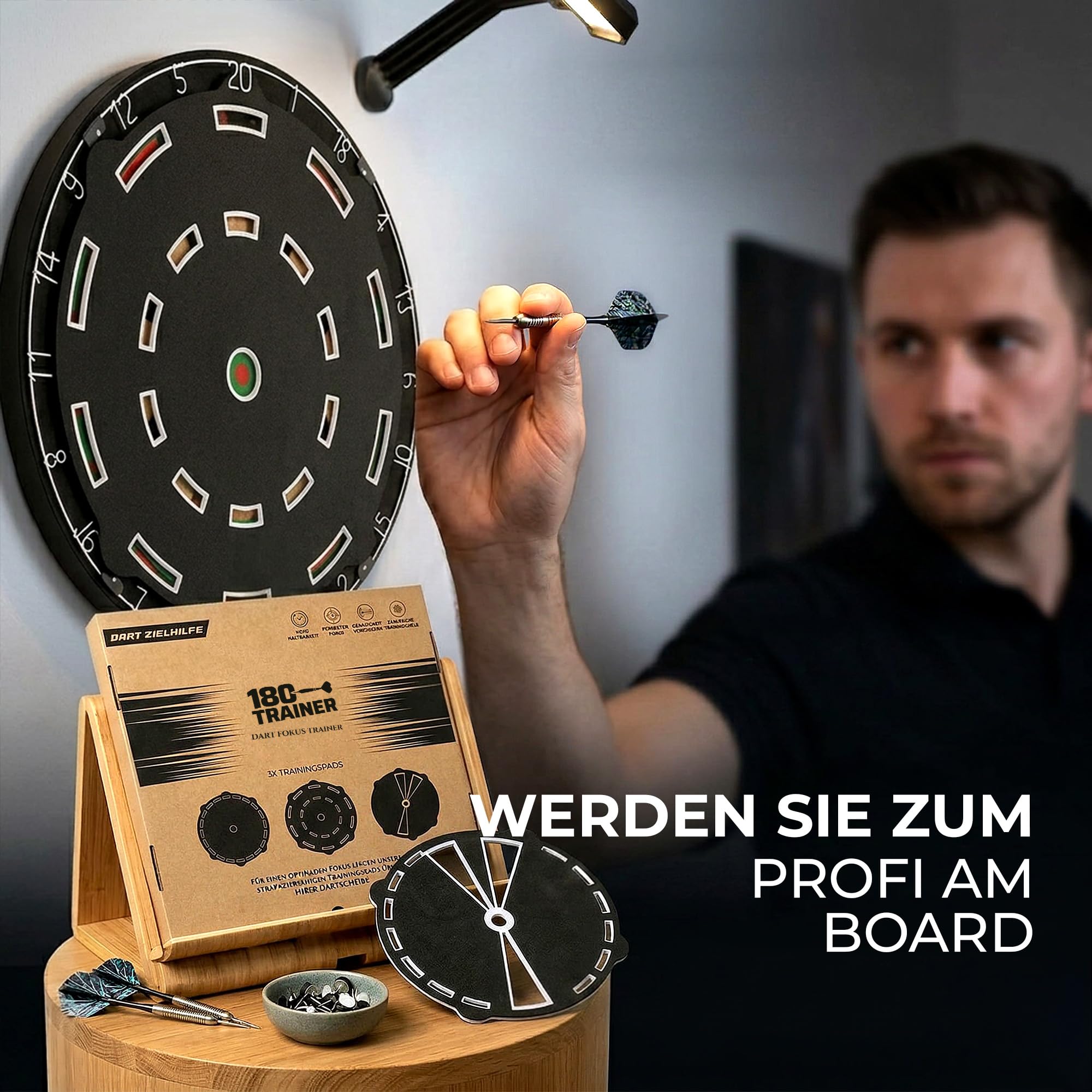 Dart Trainingshilfe 3er Set – Präzisions-Dart-Trainingspads aus Schaumstoff | Fokus Trainer für Dartscheibe – Perfekt für Zieltraining & Darttechnik | Dart Zubehör für Anfänger & Profis