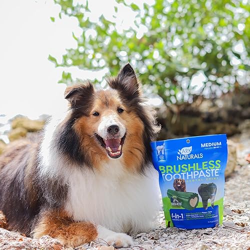 Miniatura 5 de Arca Naturals productos para mascotas 326070, 12-onzas pasta de dientes sin cepillo masticable sin aliento, pequeña/mediana.