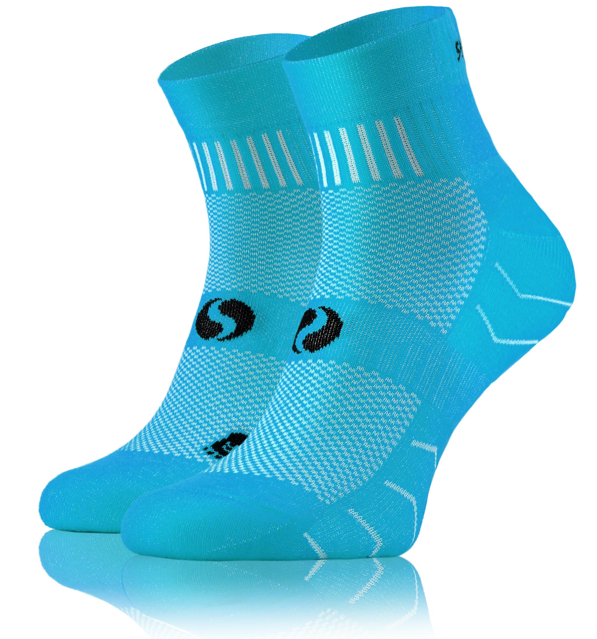 Sesto Senso Unisex Turquoise 1 Pair Running Socks Cotton Sports Socks Women Men Colourful Sports Socks, 39-42