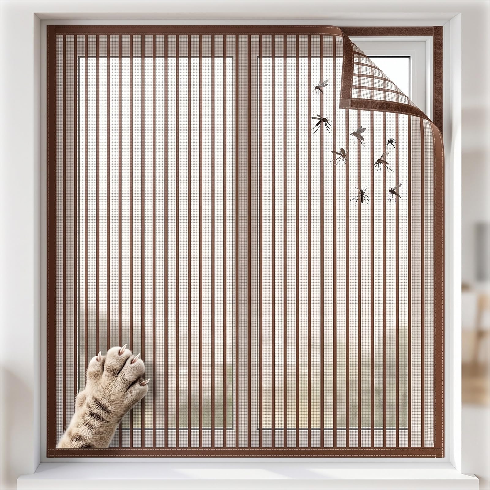 Kratzfestes Katzengitter Fenster Reißfestes Katzennetz für Weite Wohnzimmer