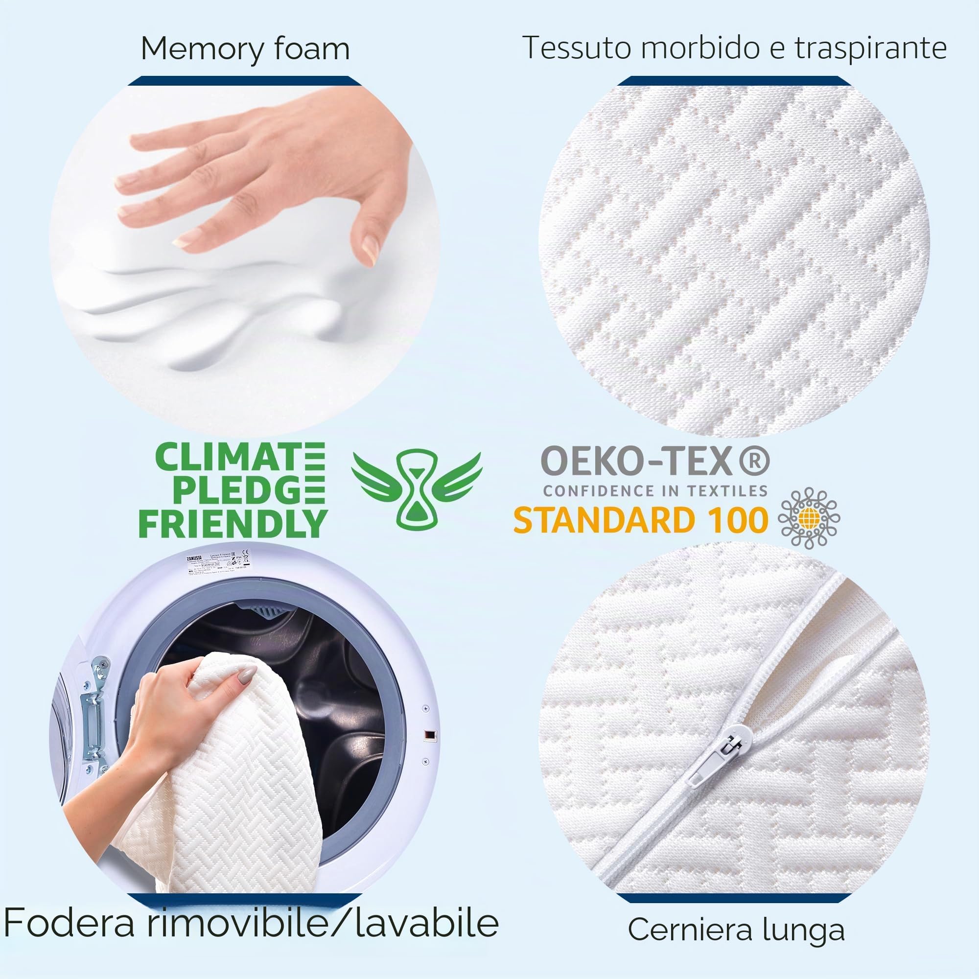5 STARS UNITED Cuscino Ginocchia – Semi Rotolo in Schiuma Memory Premium, Supporto Caviglia e Gambe, Sollievo Dolori Schiena e Collo | Cuscino Per Gambe E Ginocchia, Sostegno Per Caviglie, Schiena E Collo, Forma Ergonomica Per Letto E Divano