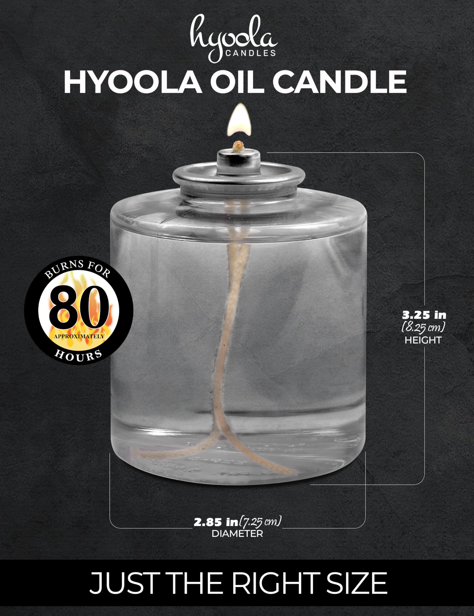 Amazon.com: Hyoola Long Burning Liquid Candles - 80 Hour Burn Time